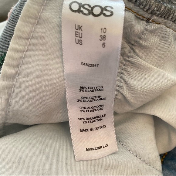 ASOS Tall Ridley High Waist Embroidered Jeans - Picture 6 of 11